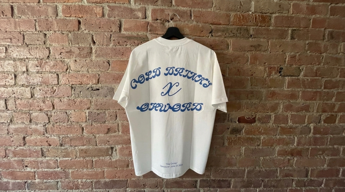Cold Drinks x Okword collab tee by Stitch Lab Customs